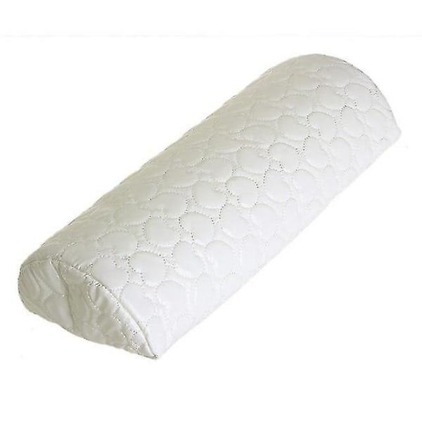 Valkoinen nahka puoliympyrä Nail Art Design H Käsinojan tyynyn tyyny manikyyrihoito