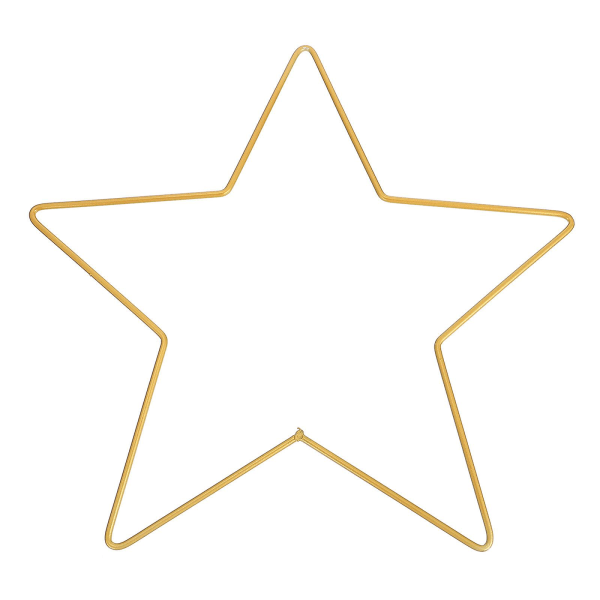 30cmx3mm Metallstjerne Ramme Hengeveggdekorasjon Glass Pentagram Veggkunstdekorasjon Hjem Butikkdeler Vindusdekorasjon (Gull) (32X30cm, Gull)