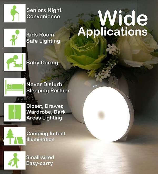 Genopladelig touch-natlampe