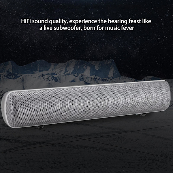 Luminous Bluetooth-högtalare HIFI-ljudkvalitet Dubbelhögtalare Skrivbord Färgglad Liten Ljud Utomhus Mini Subwoofer 20240195（Grå）