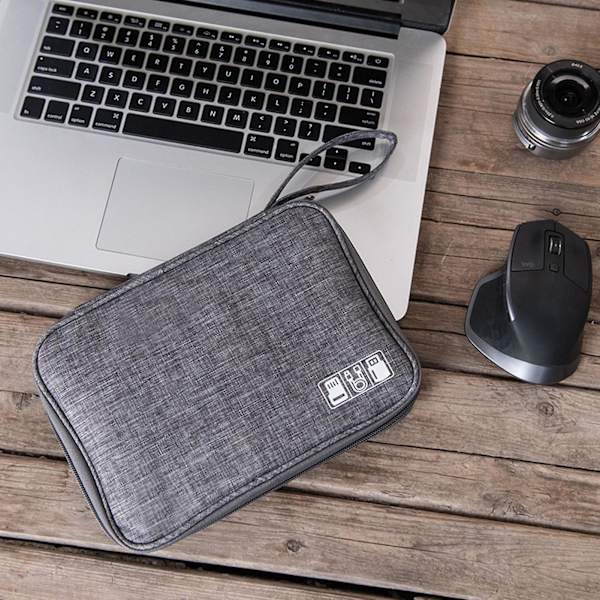 Digital kabelväska behållare gadget och vadderad tech kit väska för att skydda USB-enheter