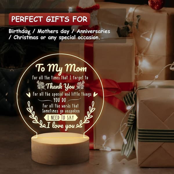 Graverad nattlampa, meningsfull mammas present