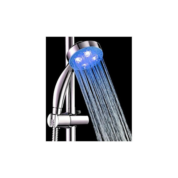 LED-duschhuvud med färgbyte, 7 färger handhållen LED-duschhuvud badrum duschhuvud, LED högtrycksduschhuvud vattensnål spray