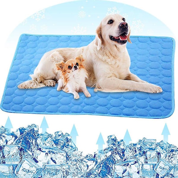 Køleunderlag til kæledyr, kølepude til kæledyr, køleunderlag til hunde, køleunderlag til kæledyr, køletæppe til hunde og katte, blåt 40*30cm