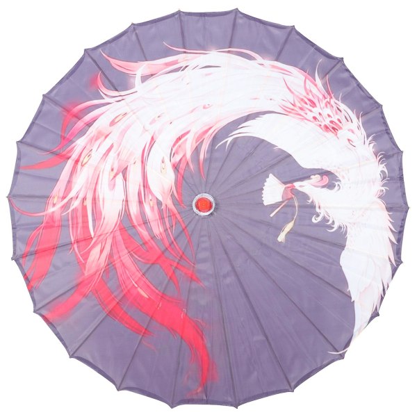 Silkestof paraply Japansk kunst klassisk dans paraply fest fotografering rollespil (82X82cm, sort)