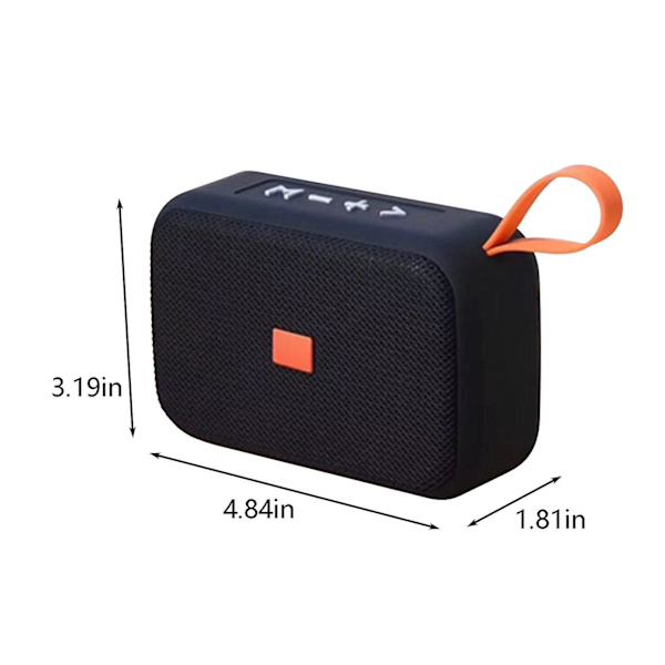 Tyg Bluetooth-högtalare, bärbar kortinsats, USB-minihögtalare, elektronisk gåvohögtalare（Svart）