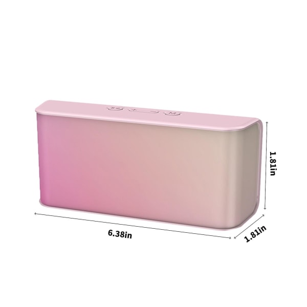 Bluetooth-högtalare, version 5.0, ny privat modell C3, färgutskrift, present, trådlös subwoofer (rosa)