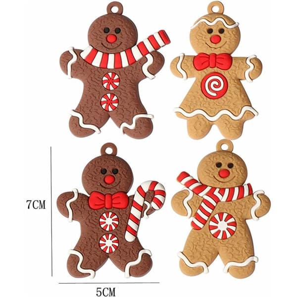 Paket med 12 traditionella pepparkaksgranprydnader (Lebmann B)