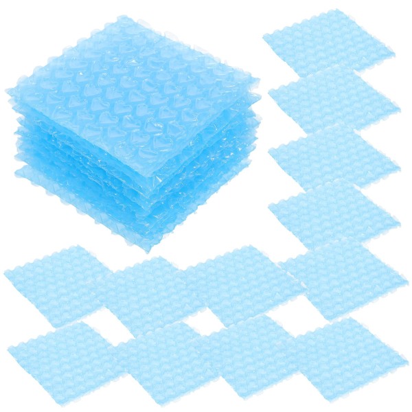60 stk boblepose dobbelvegg boblebufferpose emballasje og frakt (10X10X0,5 cm, himmelblå)
