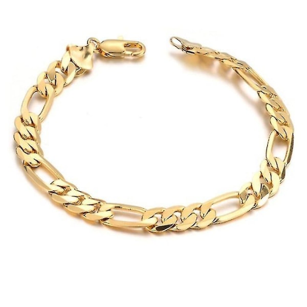 Sølvfargebelagt/ 18k gullbelagt armbånd for menn (20 mm X 5 mm)