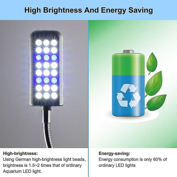 Led-akvarieljus, akvarieljus, klämma på akvarieljusfärg