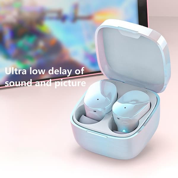 Nya Bluetooth 5.3 True Wireless Bluetooth-headset Dubbla öron i örat Mini Universal Headset Hifi Stereo Ljudkvalitet-S Bluetooth-headset 20240807（Vit）