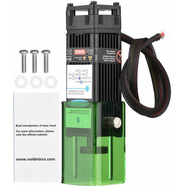 450nm 40W lasermodul med skyddande hölje fast brännvidd lasergraveringshuvud höghastighetslasergraverare, 5,5W
