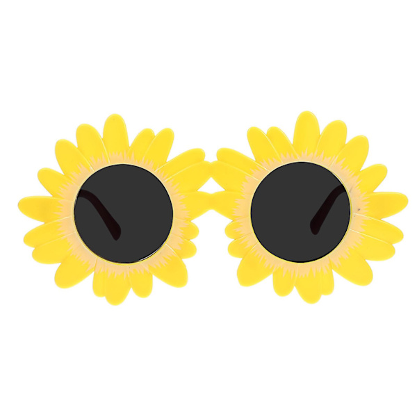 1 par moderigtige blomstersolbriller, børns udsøgte festsolbriller (14,30X6,80X3,00CM, gul)