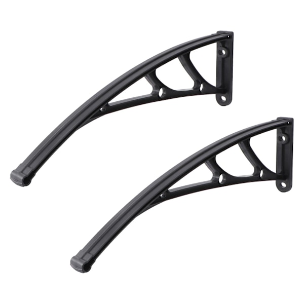 2-pack utomhusbalkong markis stöd fäste dörr fönster takfot markis fäste - 3mm fäste spårbredd (svart) (2-pack, svart)
