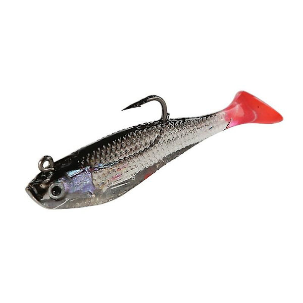 Blød fisk T-hale blød lokkemad med bly agn til fiskeri - 8cm（Multicolor）