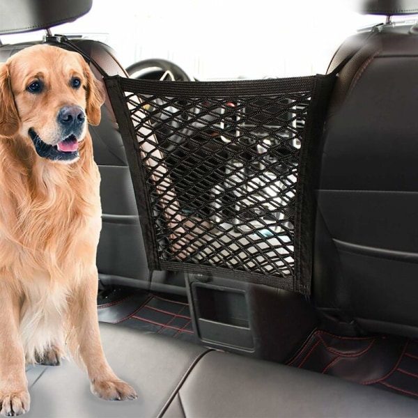 Bilbarriär för hund- eller husdjursavskiljningsnät med justerrep och krok Lämplig för pickup-SUV och småbilar