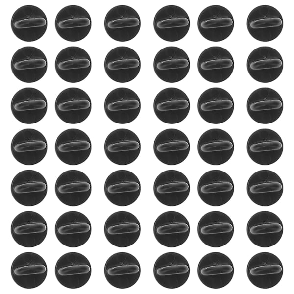 100 st klämmor i gummi för knappnålar, ersättning för uniform, bekväm passform, slipsnål, knappnål, baksida, fixknapp (svart)
