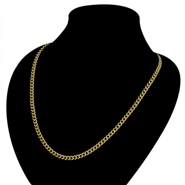 2 mm Mini tvåfärgad kedja i rostfritt stål Damhalsband Damhalsband med  guldkrage Mode smycken (guld, 66 cm) 8e08 | Fyndiq