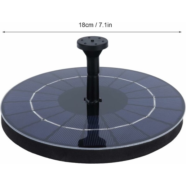 Solardriven fontänpump, fontänpump solardriven fontänpump solardriven fiskfontän för trädgård för damm för fågelbad