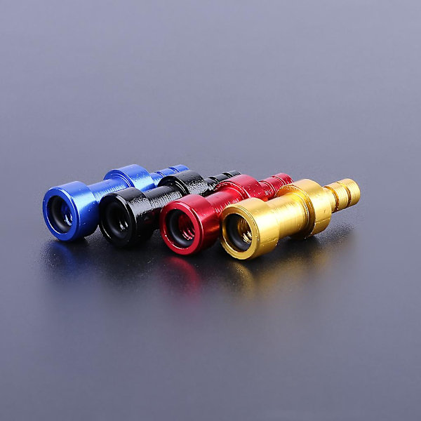 Cykelventil Adapter Presta till Schrader Ventilpump Aluminiumkopplingar (Guld)