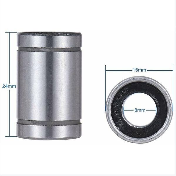 Lm8uu 3d-printer 8mm lineær kuglelejesleeve til Prusa Mendel-printer CNC-maskine
