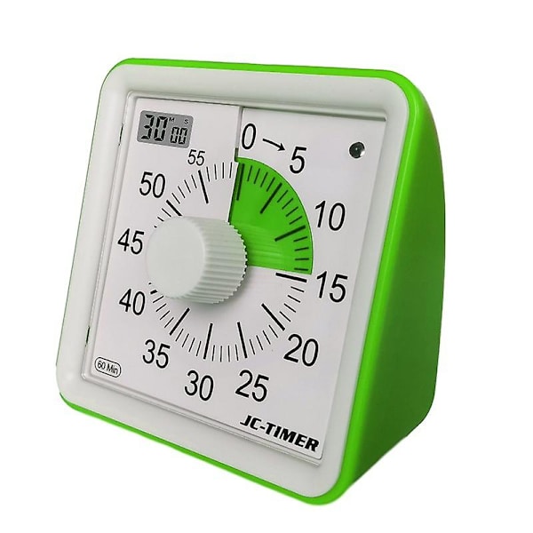 Visuell timer 60 minuter tyst nedräkningstimer tidsstyrningsverktyg för barn och vuxna kök klassrum