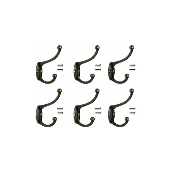 6 st vintage väggmonterade klädhängare krokar metall hatt hållare retro krok för klädhängare badrum kök gjutjärn mässing brons design