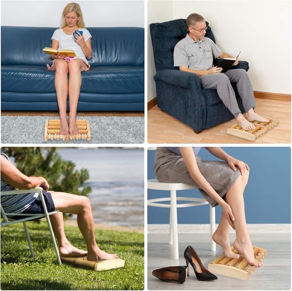 Træfodrulle fodmassagerulle til stressreduktion