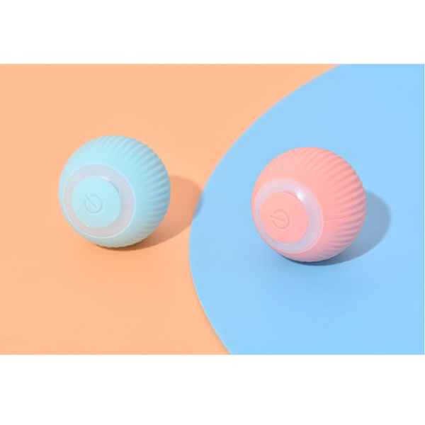 Intelligent Interaktiv Katt Leksak Boll Med LED Ljus, Automatisk Rullande Boll (Rosa)