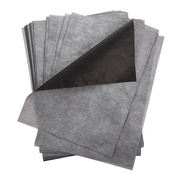 100 ark carbonpapir enkeltsidet transferpapir A4 carbonpapir (0,01X21X29,5CM, som vist på billedet)