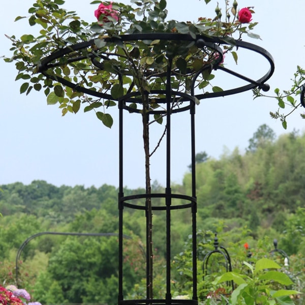 Haveespalier til klatrende planter og blomster, metalplantespalier til klatrende vinstokke Rose 90-210cm - Snngv（90cm）