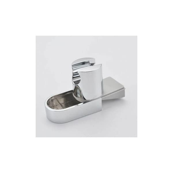 Justerbar duschhuvudhållare, väggmontering med glidklämma, krom, silver
