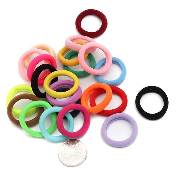 200 st hållbara gummiband högelastiska hårband hårrep hästsvanshållare för flickor vuxna barn kvinnor (som bilden visar)