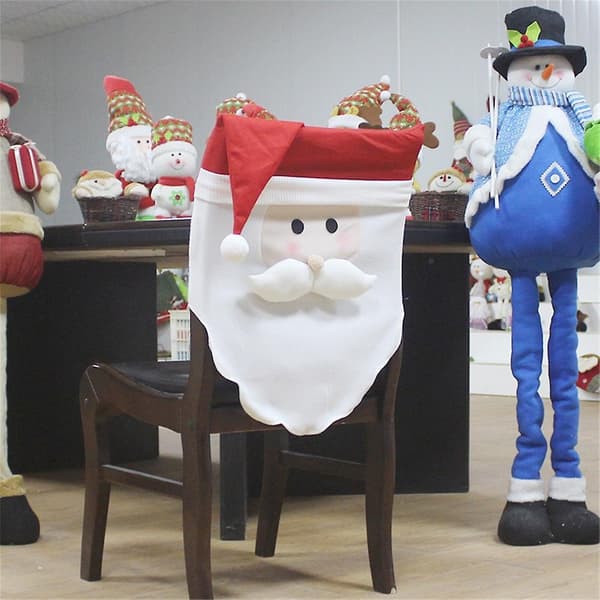 Jultomte mönster middagsbord stolsöverdrag juldekoration