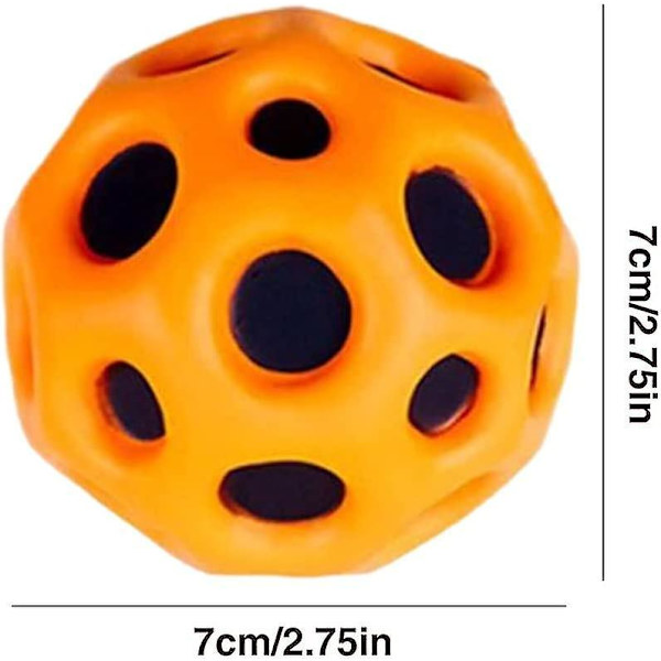 Mini studsboll leksak extrem rymdboll hög studs månboll planet sfär slammer bollar leksak fickpengar leksaker för barn halloween orange 3 st