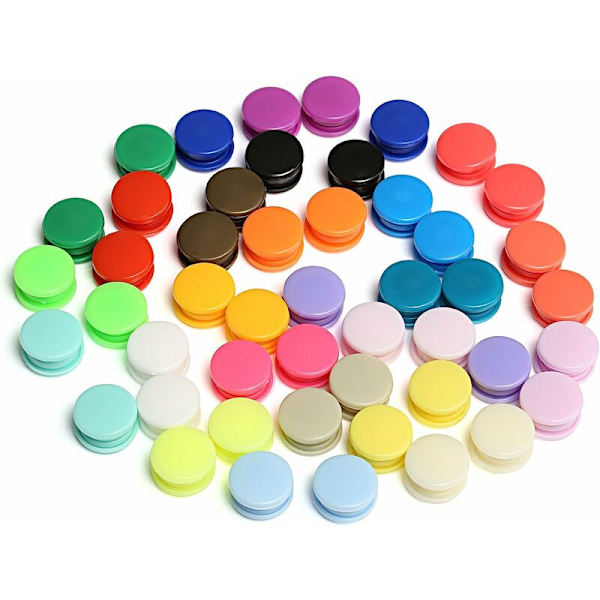 Knäppknappar, 360 st 24 färger plastknäppknappar T5 12 mm, med förvaringslåda