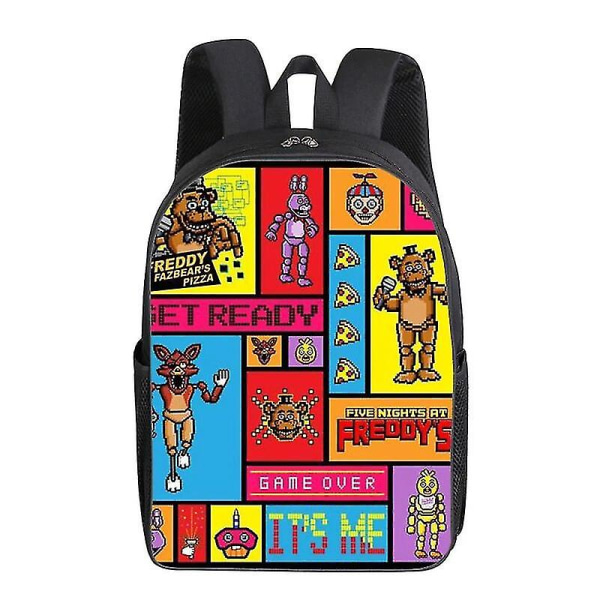 Five Night At Freddy Skole Ryggsekk 3d Print Fnaf Skoleveske Tegneserie Mote Ryggsekker Laptop Vesker Student Veske Skoleveske Gave（1）