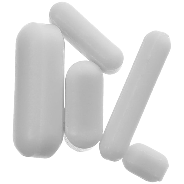 5-pack magnetisk omrörare mixer praktisk omrörningsstav laboratorieomrörningsstav (1.5X0.5X0.5CM, vit)
