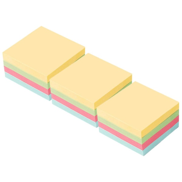 3 anteckningsböcker, självhäftande lappar, söta självhäftande etikettblock, självhäftande block (7,60 x 7,60 x 1,00 cm, färg)