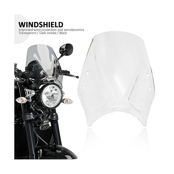 Motorcykel Vindruta Vindruta Deflektor Med Fäste För Xsr 900 Xsr900 Xsr700 Xsr700 2016-(svart