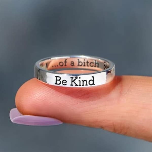 BeKind Ring i titanstål - par smycken (7)