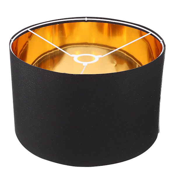 Lampshade gulvlampe lampeskjerm lampetilbehør stoff lampeskjerm erstatning (35X35X22CM, svart)