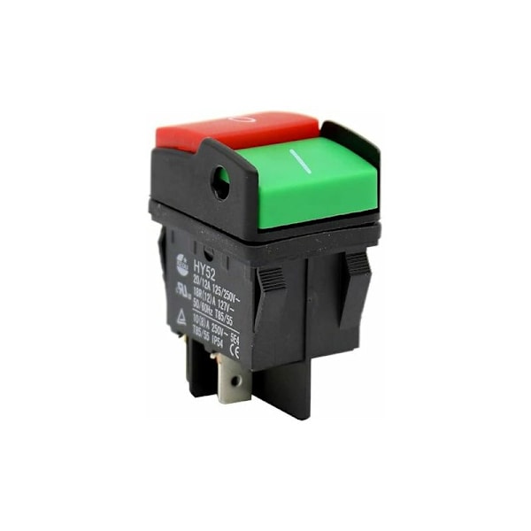 I/O På/Av Tryckknappsbrytare AC 125/250V 20/12A Start Stoppbrytare Maskinverktygsväxlar (HY52 Knappbrytare)