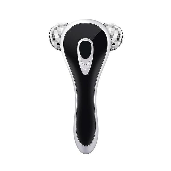 3D rulle elektrisk ansiktsmassageapparat v-face form（Silver）
