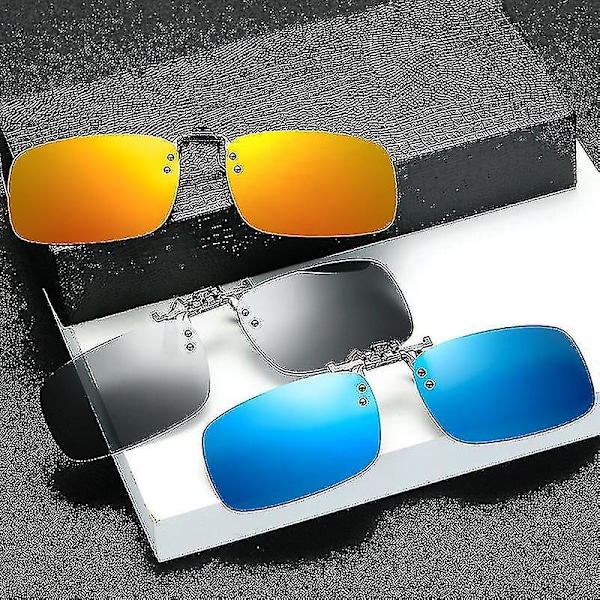 3 stk. Polariseret Clip-on UV-beskyttelse Solbriller