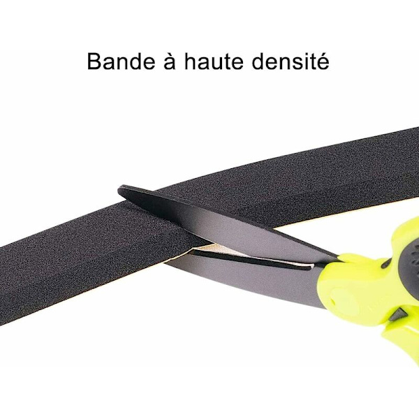 FlkwoH isoleringsfönsterlist, självhäftande skumdörrlist, anti-kall stötsäker gummilist, 2 rullar 10 mm (B) x 6 mm (H) x 8 m (L), svart och gul (varje 4 m)