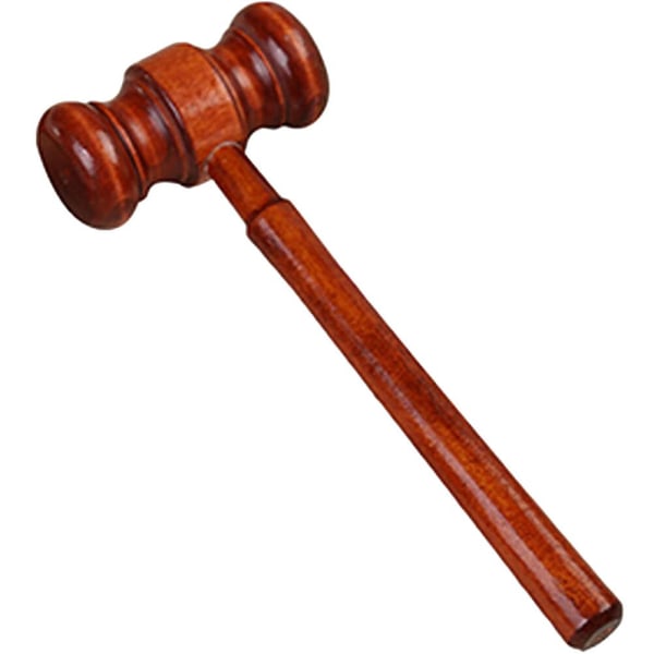 Trædommerhammer Dommerklub Ret Hammer Auktionshammer Børns Rollespil Hammerlegetøj (17X6.2cm, som vist på billedet)