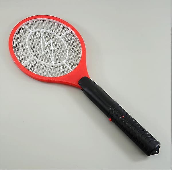 Elektrisk flug- och myggsmällracket, röd