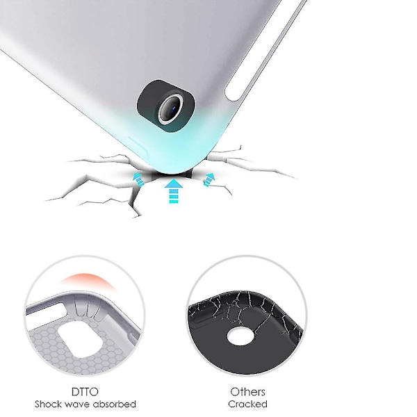 Ipad 7:e generation fodral automatisk viloläge för Ipad 10,2 tum - silver